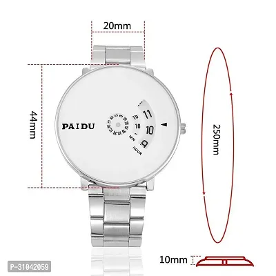 Stylish Silver Metal Analog Watches For Men-thumb3