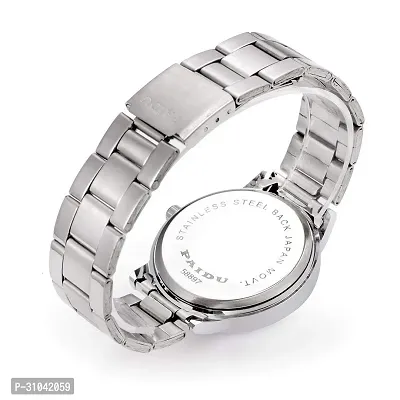 Stylish Silver Metal Analog Watches For Men-thumb5