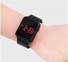 Stylish Black Plastic Digital Watches For Women-thumb2