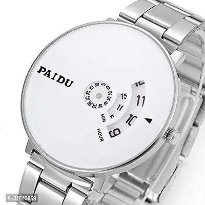 Stylish Silver Metal Analog Watches For Men-thumb2