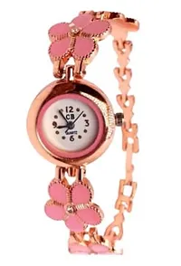 Stylish Pink Brass Analog Watches For Women-thumb4