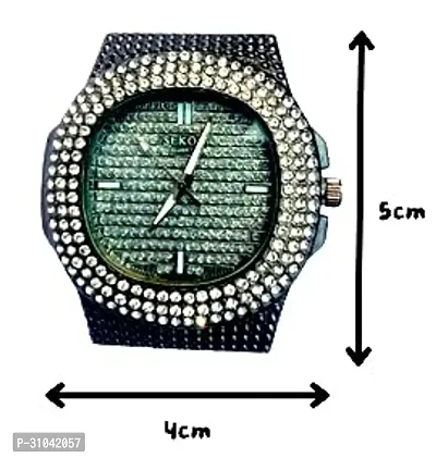 Stylish Black Metal Analog Watches For Men-thumb5