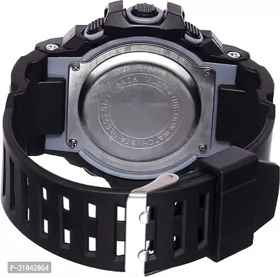 Stylish Black Rubber Digital Watches For Men-thumb5