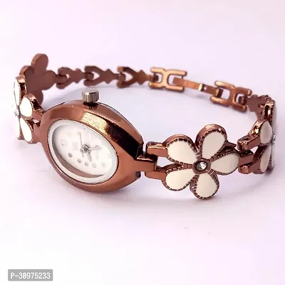 Stylish Golden Brass Analog Watches For Women-thumb3