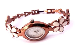 Stylish Golden Brass Analog Watches For Women-thumb1