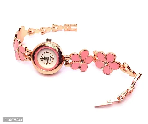 Stylish Pink Brass Analog Watches For Women