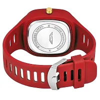 Stylish Red Rubber Analog Watches For Men-thumb3