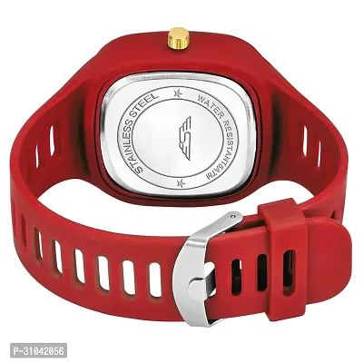 Stylish Red Rubber Analog Watches For Men-thumb4