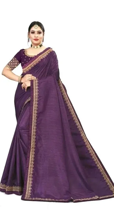 Best Selling Silk Blend Saree with Blouse piece 