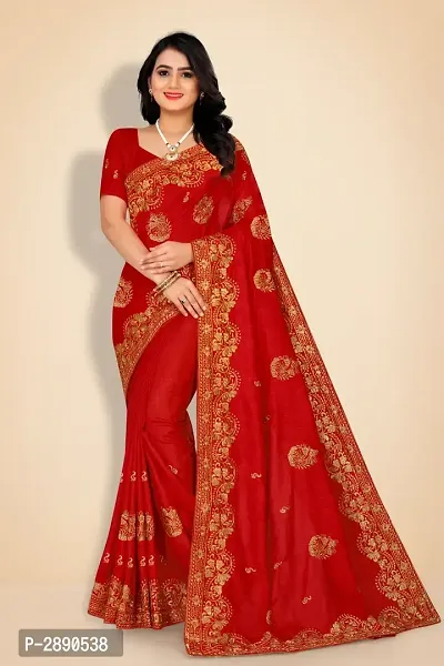 Sana Silk With Heavy Embroidery Work Saree With one side Jacquard lace With blouse piece