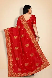 Sana Silk With Heavy Embroidery Work Saree With one side Jacquard lace With blouse piece-thumb2