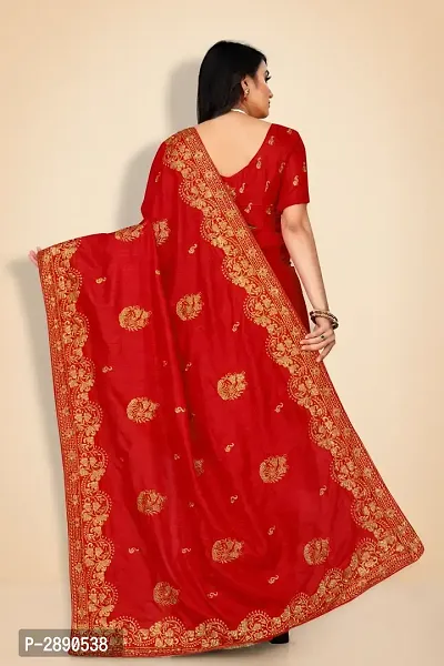 Sana Silk With Heavy Embroidery Work Saree With one side Jacquard lace With blouse piece-thumb3