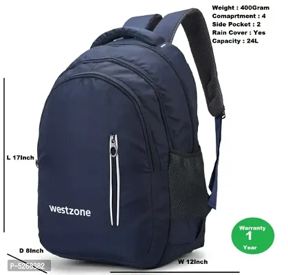 24L waterproof backpack with rain cover for School office college and regular use-thumb2