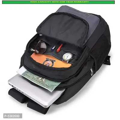 Medium 26 L Laptop Backpack Bag with Rain Cover  (Black, Grey)-thumb2
