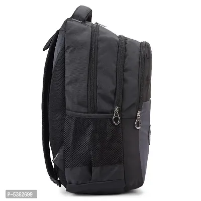 Medium 26 L Laptop Backpack Bag with Rain Cover  (Black, Grey)-thumb3