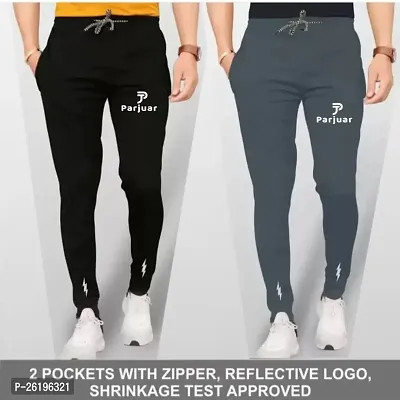 Track Pants for Men Black grey combo | Men's lower | Lower Pack of 2