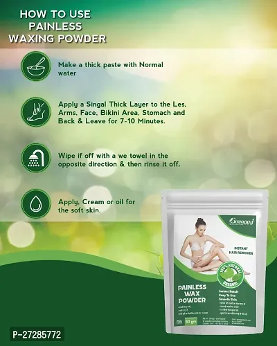 govaggy Pure Hair Removal Powder Three in one Use For Powder D-Tan Skin, Removing Hair Powder  (50 g)-thumb5