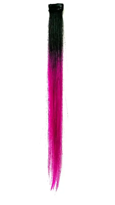 New Ombre Pink Single Clip-In Human Streaks Hair Extension