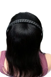 Human Hair Crown Topper Hair Extension with Headband  front Fringe for Women-thumb4