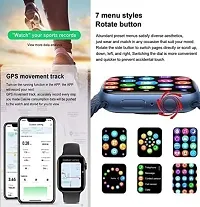 i8 Pro Max Touch Screen Bluetooth Calling Smartwatch with Activity Tracker Compatible with All 3G/4G/5G Android  iOS Smartphones - Black-thumb1