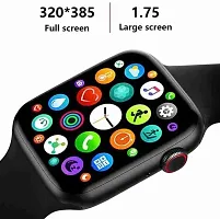 T-500 44MM Infinity Screen for Touchscreen Receive or Cancel Calling Smart Watch LED with Daily Activity Tracker Heart Rate Sensor Sleep Monitor (Black)-thumb1