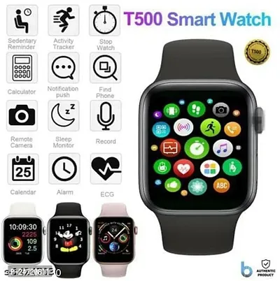 T-500 44MM Infinity Screen for Touchscreen Receive or Cancel Calling Smart Watch LED with Daily Activity Tracker Heart Rate Sensor Sleep Monitor (Black)-thumb4