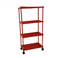 4 L Kitchen Rack with Wheel RED Pipe-thumb2