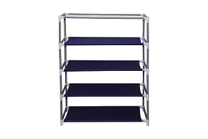 RMA HANDICRAFTS Shoe Rack with Cover 4 Layer (Blue)-thumb3