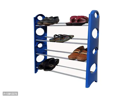 RMA Handicrafts Plastic Shoe Rack (Blue)-thumb2