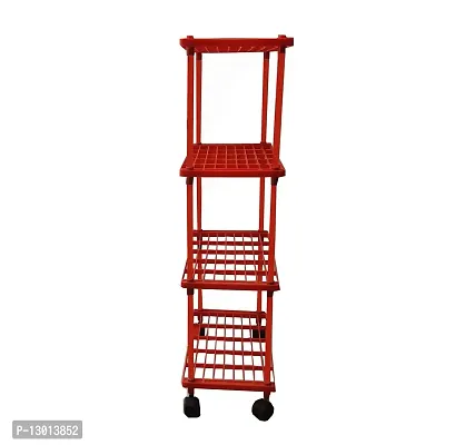 4 L Kitchen Rack with Wheel RED Pipe-thumb4