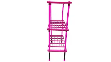 RMA Handicrafts 3 Layer Classic Pink Kitchen Rack with Pipe Also Leg-thumb3