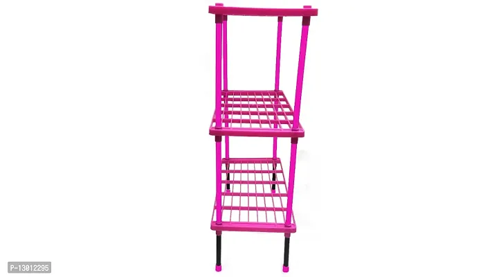 RMA Handicrafts 3 Layer Classic Pink Kitchen Rack with Pipe Also Leg-thumb4