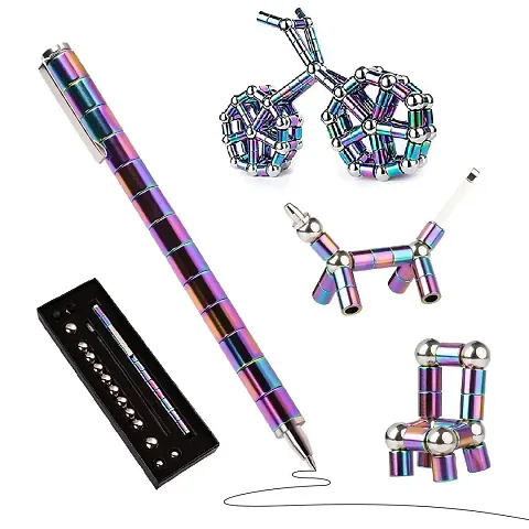 Fidget Pen, Magnetic Pen, Fidgi Toy Pen, Decompression Magnetic Metal Pen, Multifunctional Deformable Magnet Writing Pen, Eliminate Pressure Fidget Toys Gift