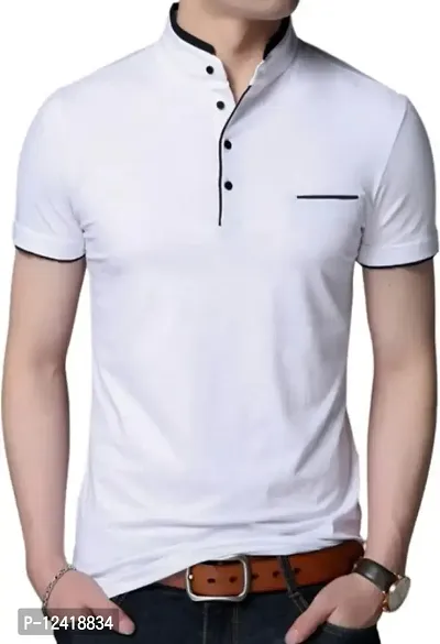 RB Men's Regular Fit White T-Shirt_Bone Designed_Half Sleev M-thumb2