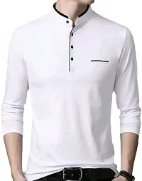 RB Men's Regular Fit White T-Shirt_Bone Designed_Full Sleev M-thumb1