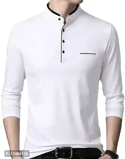 RB Men's Regular Fit White T-Shirt_Bone Designed_Full Sleev M-thumb2