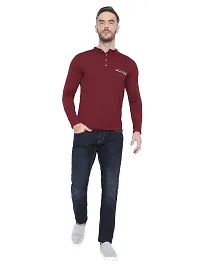 RB Men's Regular Fit Maroon T-Shirt_Bone Designed_Full Sleev M-thumb1