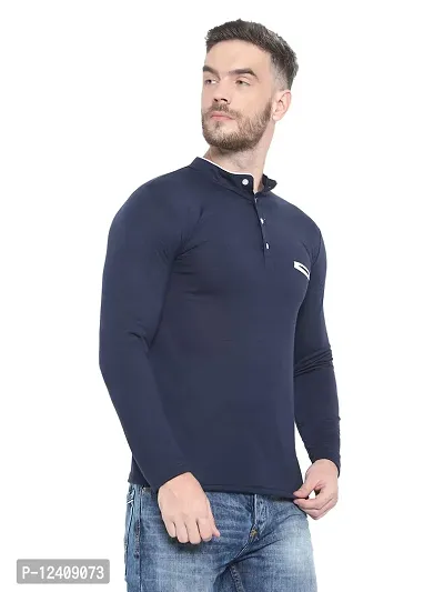 RB Men's Regular Fit Blue T-Shirt_Bone Designed_Full Sleev M-thumb4