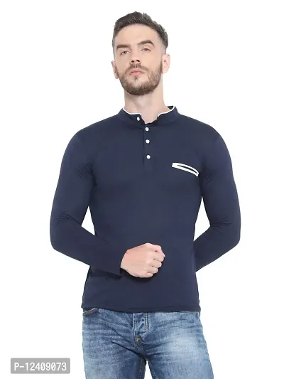 RB Men's Regular Fit Blue T-Shirt_Bone Designed_Full Sleev M