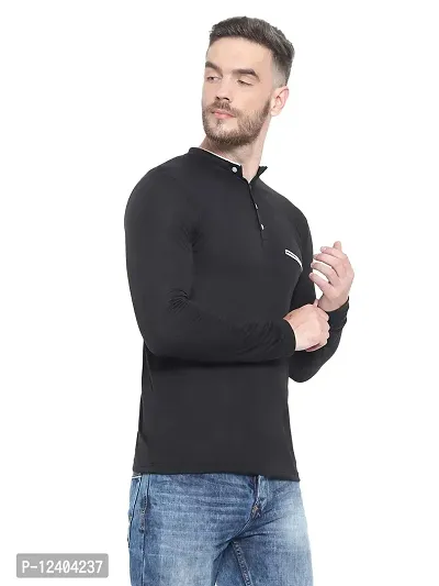 RB Men's Regular Fit Black T-Shirt_Bone Designed_Full Sleev M-thumb5