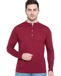 RB Creation Comfy Glamorous Men Tshirts_Pretty Fashionable_Cotton Stuff_Full Sleeve Maroon-thumb3