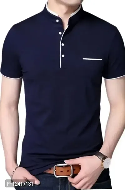 RB Men's Regular Fit Blue T-Shirt_Bone Designed_Half Sleev L-thumb2