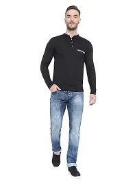 RB Men's Regular Fit Black T-Shirt_Bone Designed_Full Sleev L-thumb2