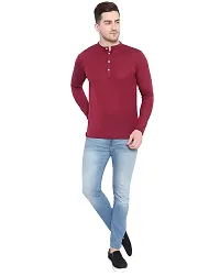 RB Creation Comfy Glamorous Men Tshirts_Pretty Fashionable_Cotton Stuff_Full Sleeve Maroon-thumb2