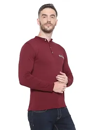 RB Men's Regular Fit Maroon T-Shirt_Bone Designed_Full Sleev M-thumb3