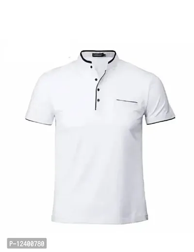 RB Men's Regular Fit White T-Shirt_Bone Designed_Half Sleev XL-thumb0