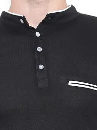 RB Men's Regular Fit Black T-Shirt_Bone Designed_Full Sleev L-thumb1