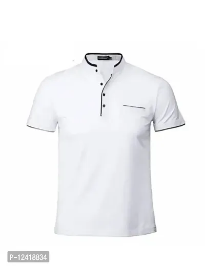 RB Men's Regular Fit White T-Shirt_Bone Designed_Half Sleev M