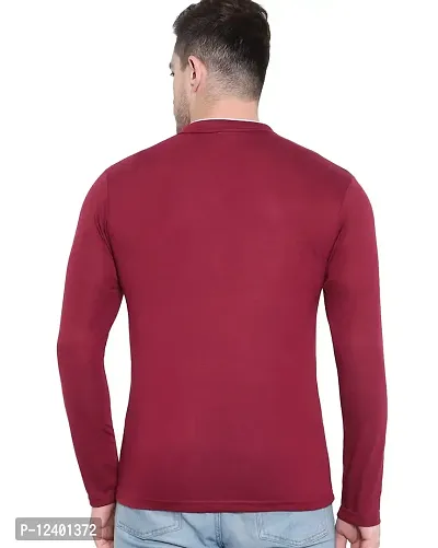 RB Creation Comfy Glamorous Men Tshirts_Pretty Fashionable_Cotton Stuff_Full Sleeve Maroon-thumb2