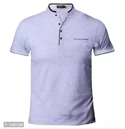 RB Men's Regular Fit Grey T-Shirt_Bone Designed_Half Sleev M